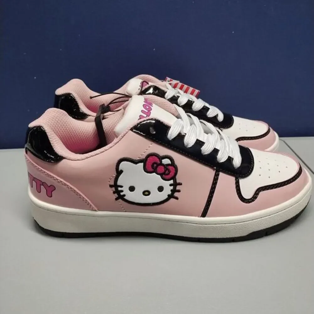 Hello Kitty Sneakers Shoes Womens Sz 7 Pink Comfort Manmade Lace Up WMHK24BB001 - Picture 9 of 15